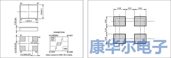 京瓷出產(chǎn)的具備特殊功能的1008mm超小型quartz crystal